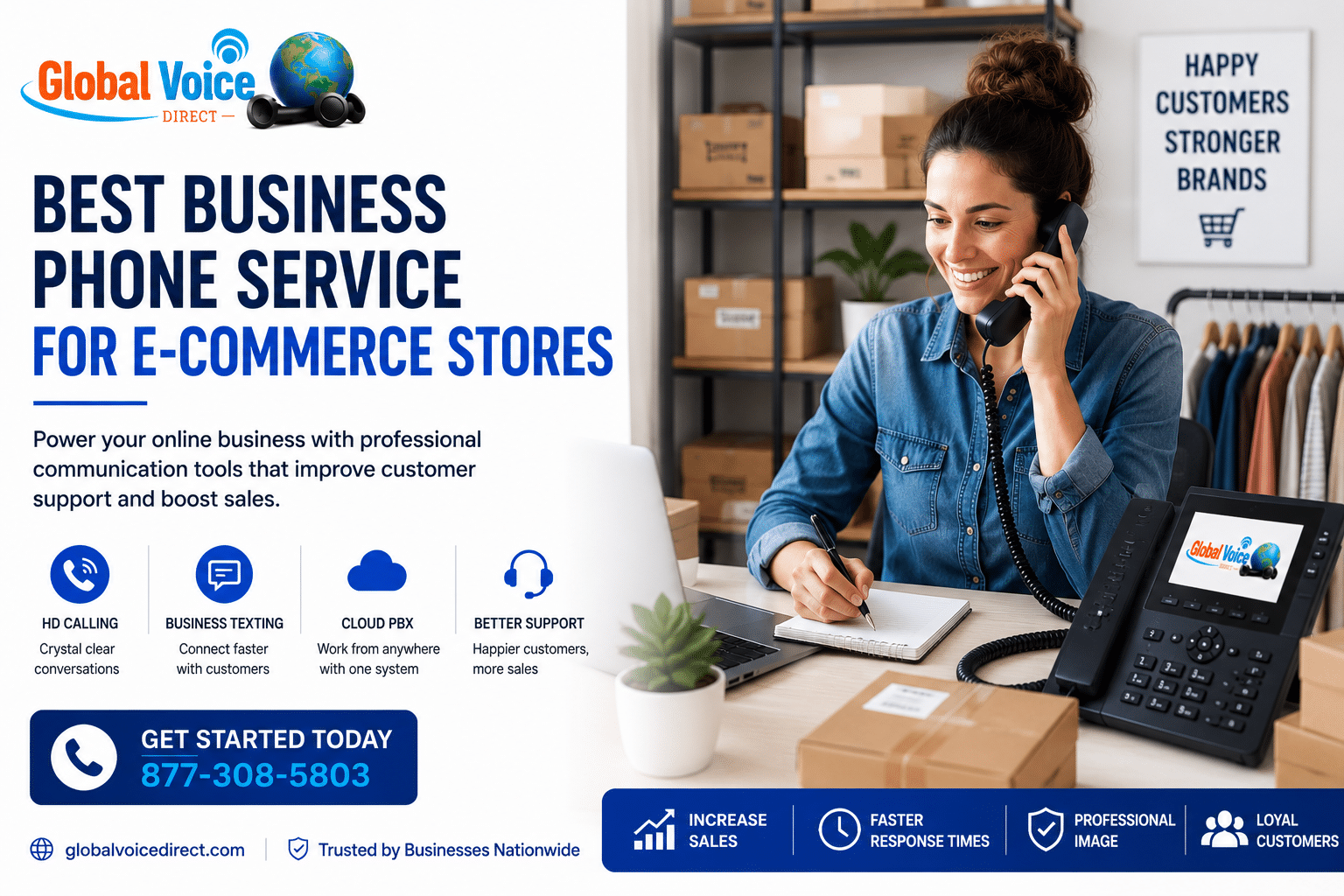Business phone service for ecommerce