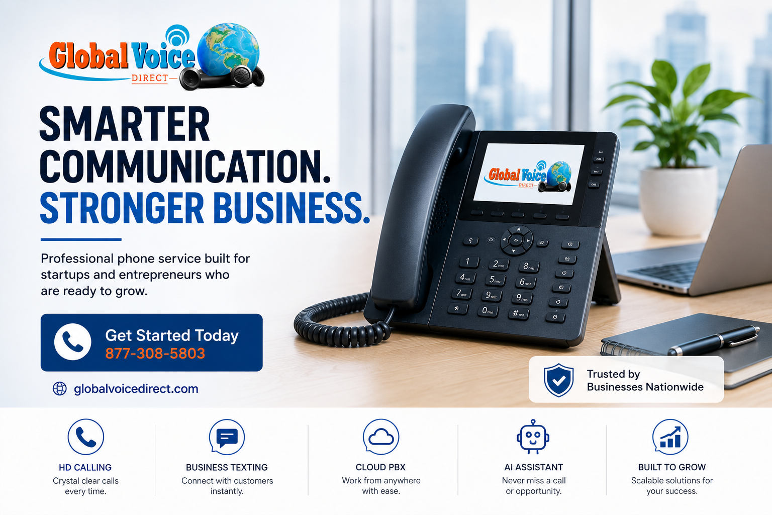 VoIP Business Phone System — Global Voice Direct Cloud Phone Service